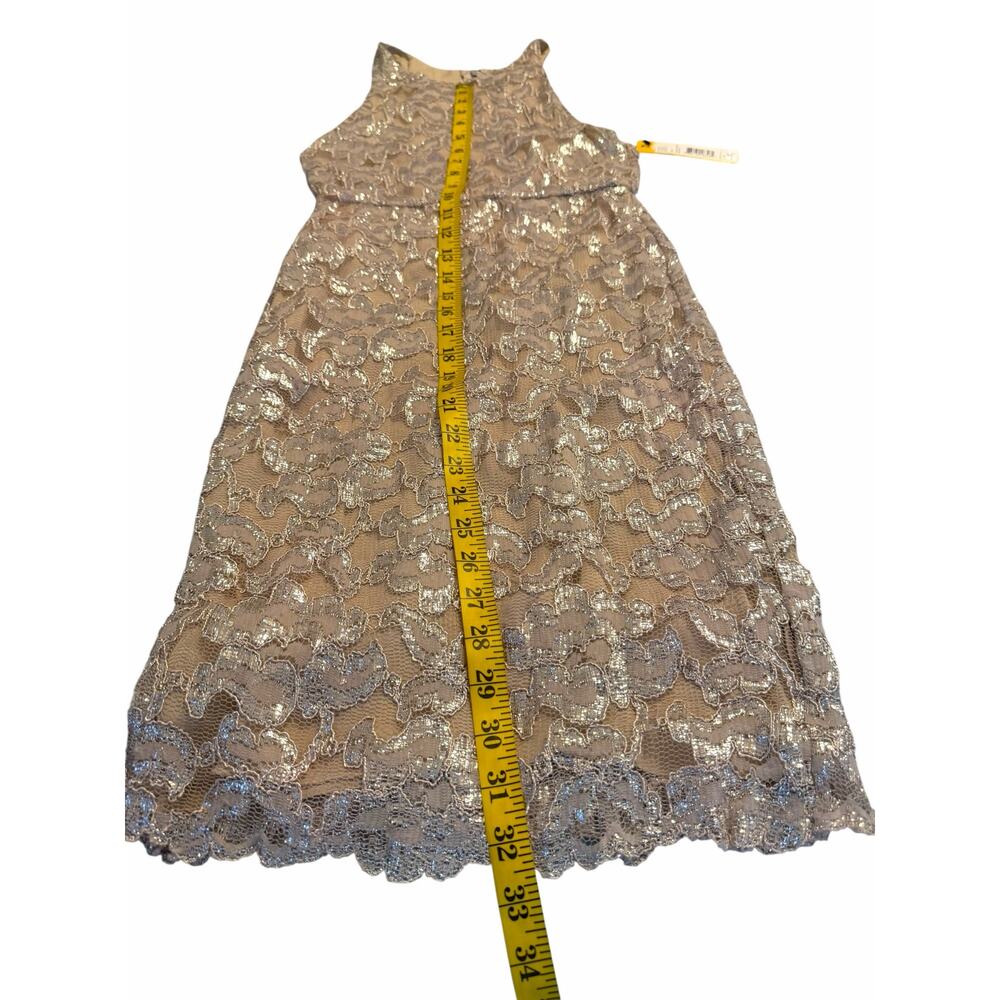NWT Alice + Olivia Champagne Lace Cocktail Dress - Size 6 - Picture 6 of 16